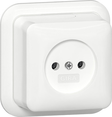 [E3ZQD] Surface Mount Socket Outlet 2 Pole 16A 250V White - 447011