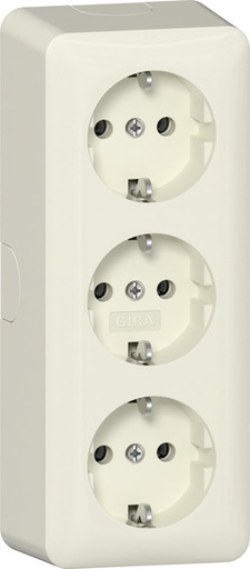 [E3ZQ9] Gira Drievoudige Opbouw SCHUKO Stopcontact 16A 250V - 478912