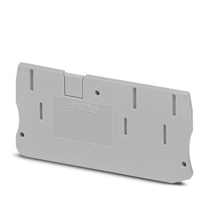 [E3TB7-X10] Phoenix Contact D-PT 6-TWIN End Cover Plate Gray - 3211508 [10 Pieces]