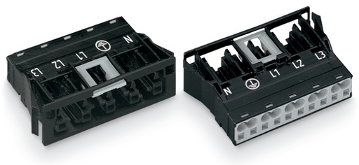 [E3TK8-X2] Wago Winsta Midi 770 5-Pool Snap-In Socket Zwart - 770-705 [2 Stuks]