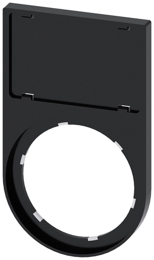 [E3TTB-X10] Siemens SIRIUS ACT Porte-Étiquette 17.5x27mm Noir - 3SU19000AS100AA0 [10 Pièces]