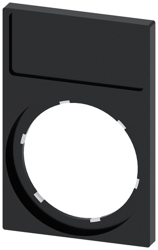 [E3UN8-X5] Siemens SIRIUS ACT Porte-Étiquette 22mm Cadre Noir - 3SU19000AN100AA0 [5 Pièces]