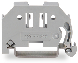 [E3V3A-X10] Wago 6mm Screwless DIN Rail End Stop Gray - 249-116 [10 Pieces]