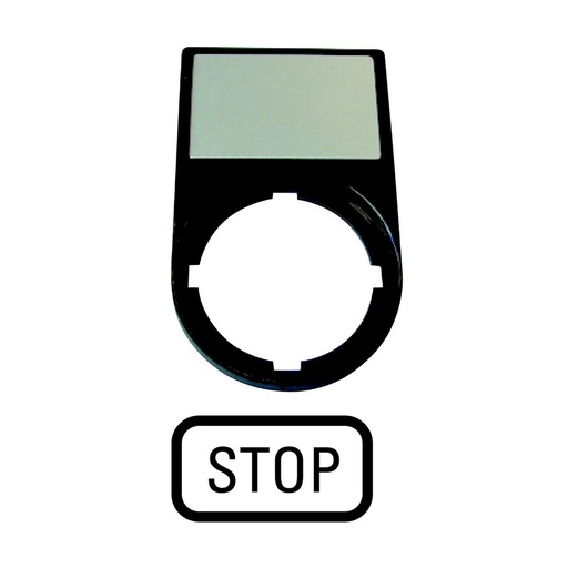 [E3V3F-X5] Eaton RMQ-Titan Stop Text Label Carrier 22mm - 216494 [5 Pieces]