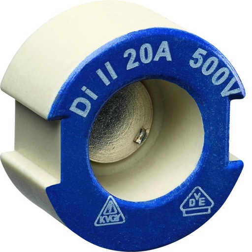 [E3VB5-X10] Hager E27 Cerámica Medidor Tornillo 20A 500V DII Azul - LE27P20 [10 Piezas]