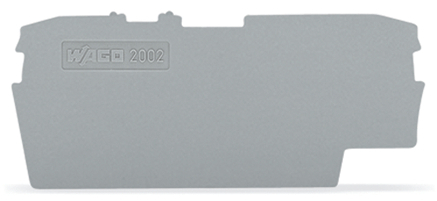 [E3VJ3-X20] Wago 2002-1691 Fin Y Placa Intermedia Gris - 2002-1691 [20 Piezas]