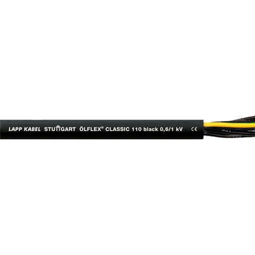 [E3VMA-X10] Lapp Olflex Classic 110 Black 3G2.5 Control Cable - 1120340 [10 Meters]
