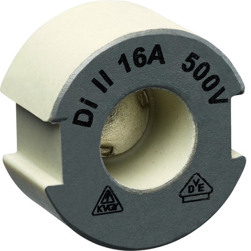 [E3VNB-X10] Hager E27 DII Push-In Ceramic Fuse Gauge Screw 16A 500V - LE27P16 [10 Pieces]
