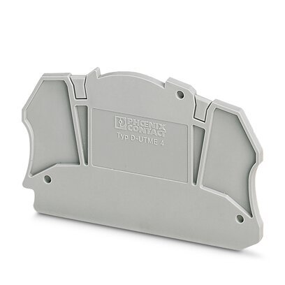 [E3W56-X10] Phoenix Contact D-UTME 4 End Cover Gray 65mm - 3047491 [10 Pieces]