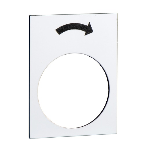 [E3W3Z-X5] Harmony XAC Label Slow Right Turn Symbol 30x40mm White - ZB2BY4919 [5 Pieces]