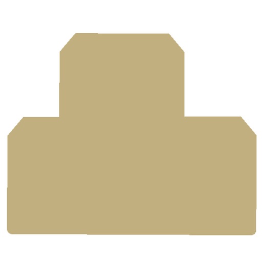 [E3WFB-X5] Weidmüller Terminal End Plate 54mm Beige - 1397160000 [5 Pieces]