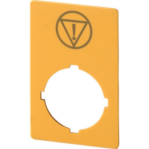 [E3WRV-X2] Emergency Stop Label IEC60417 50x33mm Yellow - 180470 [2 Pieces]