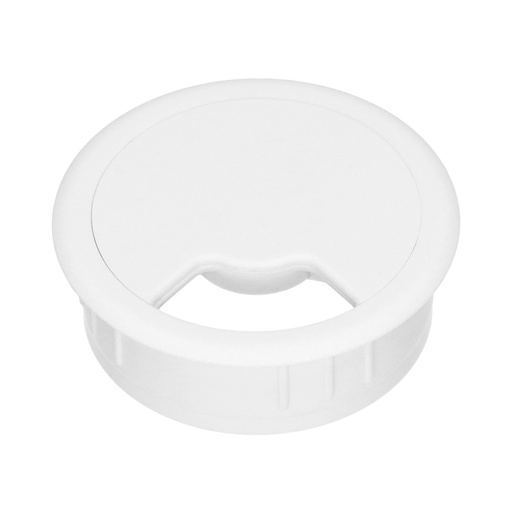 [E3XZ2-X2] 60mm White Desk Cable Grommet - 49.80.021 [2 Pieces]