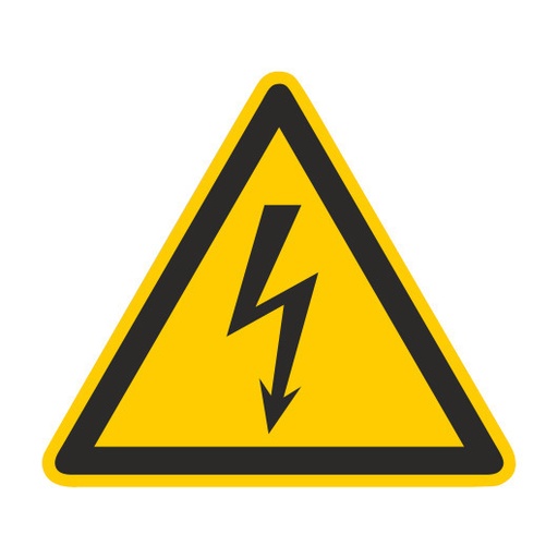 [E3Y26-X2] Señal De Advertencia De Voltaje Eléctrico ISO 7010 - 182720 [2 Piezas]