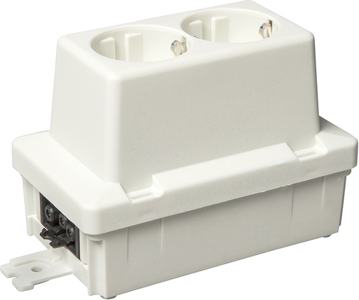 [E3YEZ-X5] ABB Dual Schuko Socket With GST18 Power End Box (European Socket) - 1SPA007102F9300 [5 Pieces]