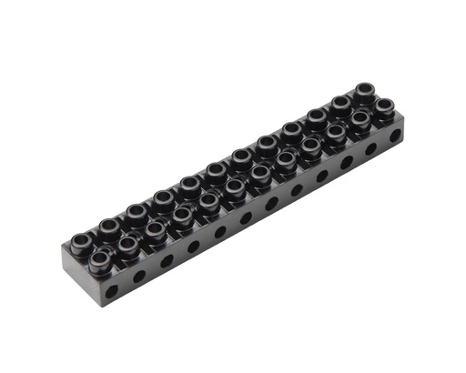 [E3YJY-X5] MK Professional 12-Pole Terminal Block 10mm² Black - 683/SW [5 Pieces]