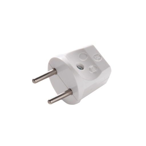 [E3YJW-X10] MK 6A Ungrounded Plug Type C White Duroplast - 612/KWS [10 Pieces]