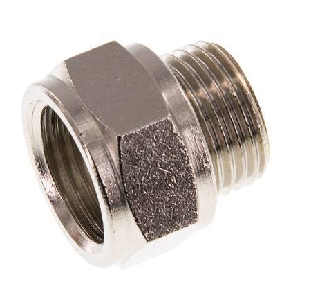 [FL2S-FM-BN-012G-16L-X2] G 1/2'' F/M Extension en laiton nickelé 16 Bar - 16 mm [2 Pièces]