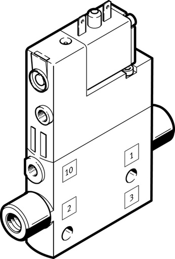 [P2PYP] Festo 3/2 NO Monostabiles Luft Magnetventil M5 190L/Min - 196851