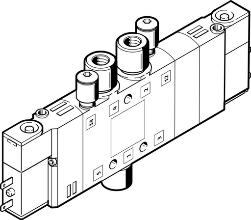 [P2Q38] Festo 5/3 Magnetventil Für Druckluft QS-4 180L/Min - 533152