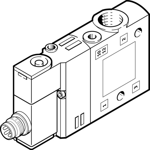 [P2Q4W] Festo 3/2 NC Monostable Válvula Solenoide De Aire G1/8 900l/min - 550248