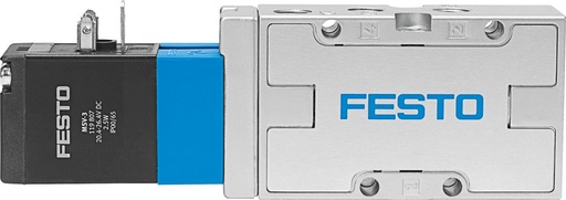 [P2Q68] Festo 5/2 Monostable Válvula Solenoide De Aire G1/8 1000L/Min - 19749