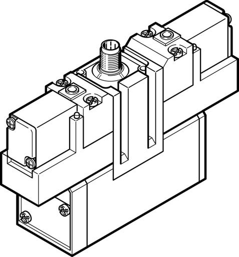 [P2RD6] Festo 5/2 Bistabiel Dominant Lucht Magneetventiel Bouwgrootte 3 ISO 5599-1 4500l/min - 184510