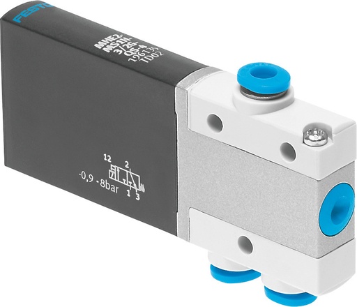 [P2RNJ] Festo 3/2 NC Monostable Válvula Solenoide De Aire QS-4 100l/min -0.9 - 8bar/-13 - 116psi - 196134