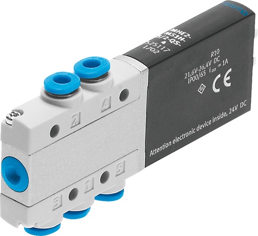 [P2RPA] Festo 5/2 Monostabiler Luft Magnetventil QS-4 90l/min -0.9 - 8bar/-13 - 116psi - 525117