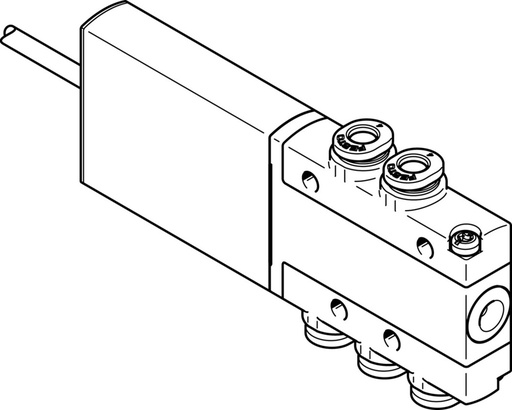 [P2RPB] Festo 5/2 Monostabil Luft Magnetventil QS-4 90l/min -0,9 - 8bar/-13 - 116psi - 525119