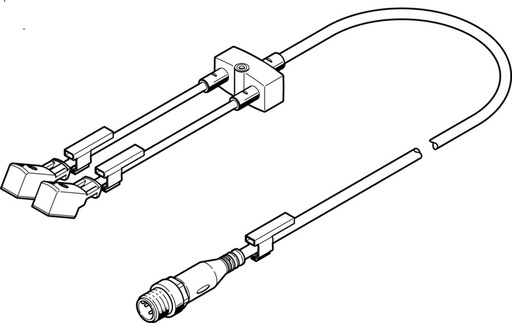 [P343C] Festo Y-Distributor With Cables at Both Ends 5m/0.3m 1A IP65/ - 8035788