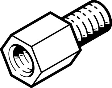 [P348R-X5] Festo Threaded Sleeve - 572608 [5 Pieces]