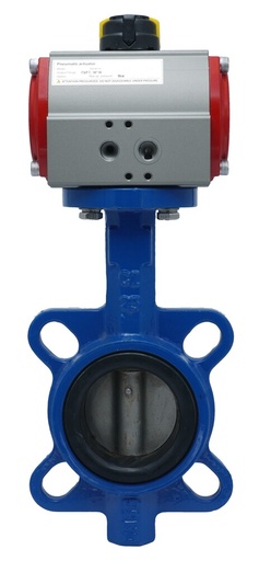 [V3JJ2] Válvula Mariposa Neumática DN150 (6 Pulgada) Wafer Acero Inoxidable EPDM Doble Efecto