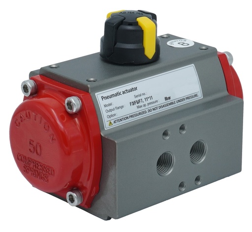 [V3JR6] Pneumatische Actuator Tandheugel Veer-Sluitend 185.3Nm @ 6bar F07/F10 Epoxy Coating - PR09A-C