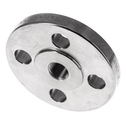 [F2VP8] Draadflens DN10-PN16 Rp 3/8'' RVS 1.4571 DIN 2566