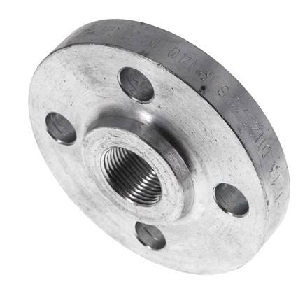 [F2VQG] Gewindeflansch DN20-PN40 Rp 3/4'' Verzinkter Stahl DIN 2567 Und EN 1092-1 (Typ 13)
