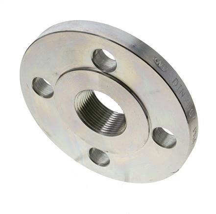 [F2VQJ] Gewindeflansch DN32-PN40 Rp 1-1/4'' Verzinkter Stahl DIN 2567 Und EN 1092-1 (Typ 13)