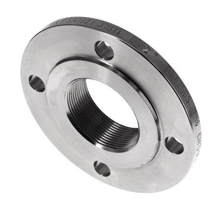 [F2VQ3] Brida Rosca DN80-PN6 Rp 3'' Acero Inoxidable 1.4571 DIN 2565 Y EN 1092-1 (Tipo 13)