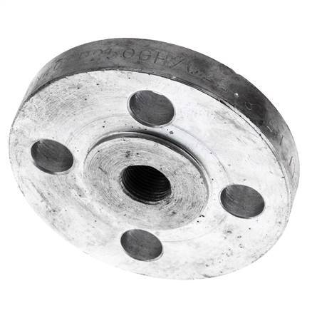 [F2VQE] Gewindeflansch DN10-PN40 Rp 3/8'' Verzinkter Stahl DIN 2567 Und EN 1092-1 (Typ 13)
