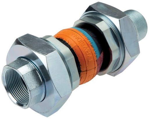 [F2VZQ] Draadrubberexpansiekoppeling DN40 G 1-1/2'' (Vrouwelijk)-G 1-1/2'' (Vrouwelijk) NBR