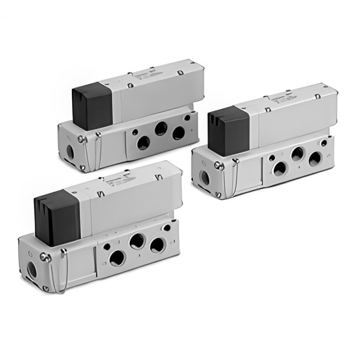 [P35FZ] SMC 5/3-Way Sub-Base Pneumatisch Magneetventiel Rc Draad - VQC4300-51