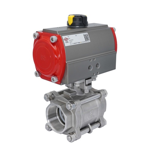 [V3K7B] Vanne À Bille Pneumatique G4'' Acier Inoxydable Double Effet