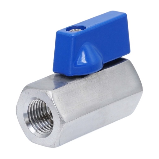 [V3JSS] G 1/2'' F/F 2-Wege Edelstahl Mini Kugelhahn 69 Bar PTFE - TamesonPRO 1113-012-F