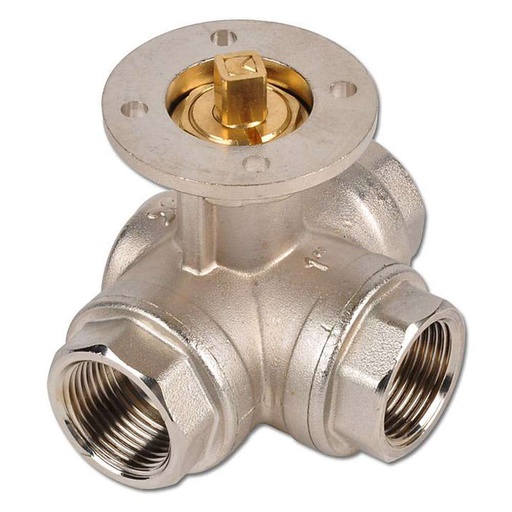 [BL3BAL-014] Robinet à boisseau spherique 3 voies en L G1/4'' en laiton ISO-Top 40bar - BL3BAL