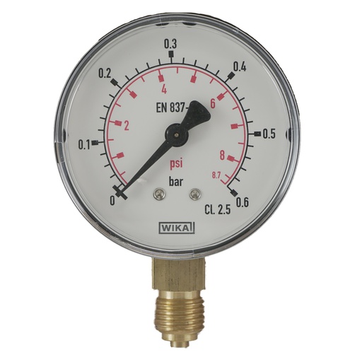 [MW00P663PV] 0..0.6 Bar (0..9 psi) Pressure Gauge Below Plastic/Brass 63 mm Class 2.5