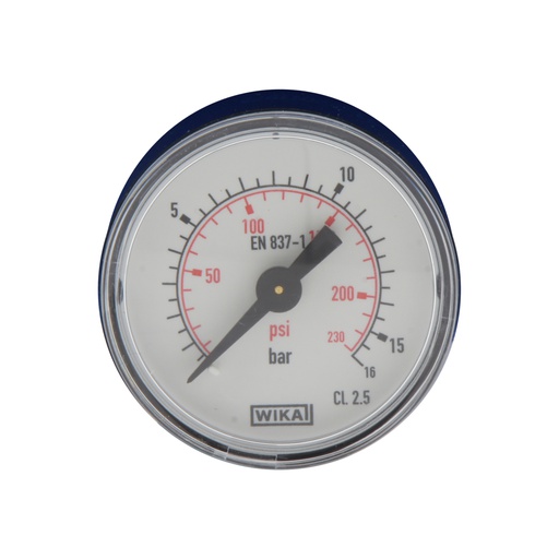 [MW01640PH-18] 0..16 Bar (0..232 psi) Druck Manometer hinten Kunststoff / Messing 40 mm Klasse 2.5