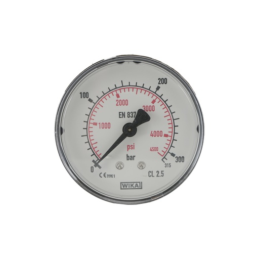 [MW031563PH] Manómetro de presión 0.315 bar Plástico trasero / latón 63 mm Clase 2.5