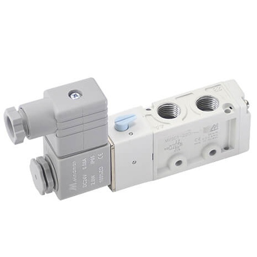 [MVSC-220-4E1-6A-DC24-G] G1/8'' 24V DC 5/2-Way Solenoid Valve 2-8bar MVSC