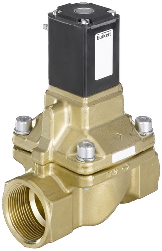 [85343] Solenoid Valve G1 1/2'' NC Brass PTFE 1-16bar/15-232psi 24VDC 5404 85343