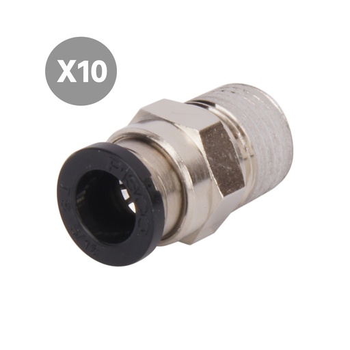 [PC4-01-10] 4mmxR1/8'' Ajuste a presión recto [10 piezas]